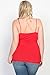 TheMogan Women's Basic Lace Trim Spaghetti Strap Cami Tank Top Base Layer Tee