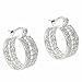 Sterling Silver Delicate Filigree Design 23mm Hoop Earrings