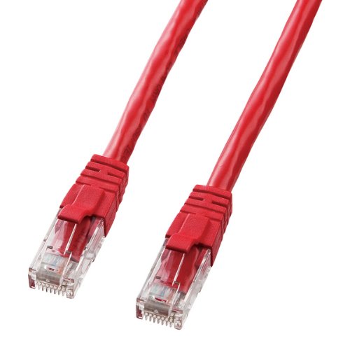 SANWA SUPPLY KB-T6L-02R カテゴリ6UTP単線ケーブル レッド 2m