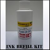 Sol Brand 4oz Cyan Ink Refill Kit for HP C4836AN / C4836A #11 Business Inkjet 1000 Business Inkjet 1100 Business Inkjet 1100d Business Inkjet 1100dtn Business Inkjet 1200d Business Inkjet 1200dn Business Inkjet 1200dtn Business Inkjet 1200dtwn Business In