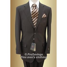 <b>Brand New Hand Tailored 100% Italian Super 140's Virgin Wool Black Brown Pinstripe Mens Suit ~~~ the Best Fit and Cut Suits</b>