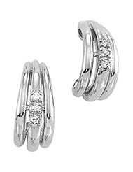 Pair of 14K White Gold Diamond Earrings - 0.12 Ct. -- LIFETIME WARRANTY