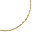 14K Yellow Gold Braided Fox Link Bracelet - 7.25 inches