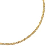 14K Yellow Gold Braided Fox Link Bracelet - 7.25 inches