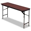 Premium Wood Laminate Folding Table, Rectangular, 60w x 18d x 29h, Mahogany