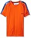 STX Boys' Athletic Performance Short Sleeve Tee Shirt, TP63-Print Trim Orange, 14/16