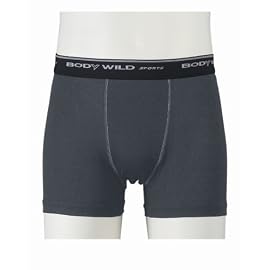 グンゼ BODYWILD SPORTS クールメイクメッシュ ボクサーパンツ チャコールグレー BP1170