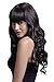 Fever Women's Long Curly Wig with Bangs, 26” Inches