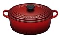 Le Creuset Cast Iron Oval Cocotte Casserole, 23 cm, Cerise
