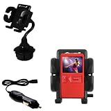 Archos 105 Auto Cup Holder with Car Charger - Uses Gomadic TipExchange