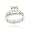 Sterling Silver Square CZ Wedding Engagement Ring Set