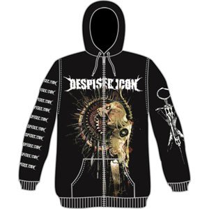 Despised Icon Human Skull & Animal Skull Hooded Sweatshirt
