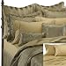 Luxurious Jacquard 16 Pc. Super Room / Bed In a Bag Comforter Set w/ Matching Sheets Green / Gold, Queen Image