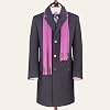 Charles Tyrwhitt Navy Wool Cashmere Over Coat