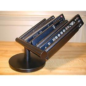 4 Pocket Remote Control Holder and Organizer (Black) (3"H x 10"D x 8"diameter)