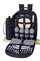 Picnic at Ascot 011G-P Classic-Super Deluxe Picnic Backpack for 4 GREEN PLAID