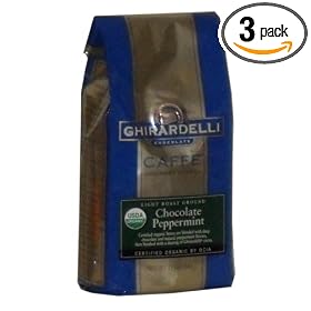 Ghirardelli �affe Gourmet Coffee Light Roast Chocolate Peppermint, 12 Ounce Bags (Pack of 3)