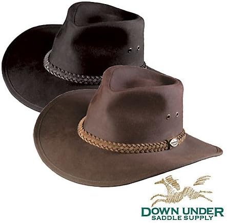 Down Under Australian Oilskin Hat Brown XLarge
