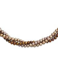 Sterling Silver5-5.5mfw Cultured Potato Pearl W/2in Ext. Necklace