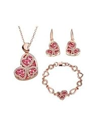 XiangGang ShaoGi 18k White Gold, Round Diamond Ball Fashion Sets, White And Orange - 18 inch