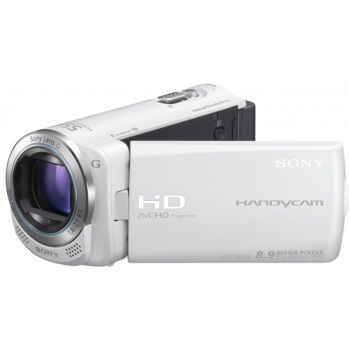 Sony HDR-CX250EW Full-HD Camcorder (7,5 cm (3 Zoll) LCD-Display, 30x opt. Zoom, 8 Megapixel, 29mm Weitwinkel, bildstabilisiert) iAUTO weiß