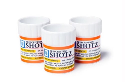 Bigmouth inc prescription pill bottle shaped shot glass…