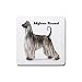 Afghan Hound Rubber Square Coaster (4 pack)