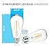 Hyperikon ST64 LED Bulb, 5W=25W Filament, LED Lighting E26, Dimmable, UL, Warm White, 6 Pack