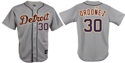 Ordonez #30 Detroit Tigers Majestic Replica ROAD Jersey - Medium