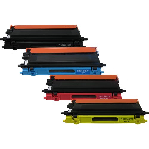 4 Pack. Compatible cartridges for Brother TN-115 Black, Cyan, Magenta, and Yellow. Includes Sophia Global Brand Cartridges for 1ea TN-115 Black + 1ea TN-115 Cyan + 1ea TN-115 Magenta + 1ea TN-115 Yellow.