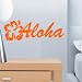 StikEez Orange Aloha With Hawaiian Flower Fun Wall Decal
