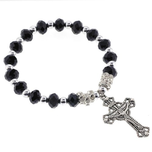 Religious Bracelet With Black Rondell