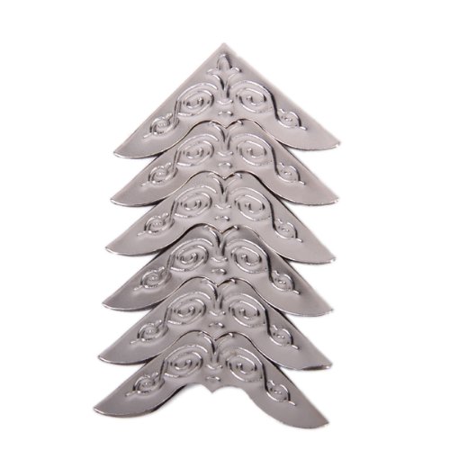 6pcs Shirt Blouse Pointed Collar Clips Metal Wing Tips, Silver 2.5cm