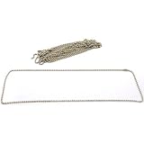 6 Beaded Chain Necklaces 2.4mm 24 Dog Tag Beading Link