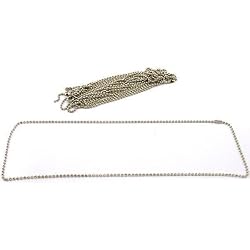 Bead Chains Nickel Plated 24" 6Pcs