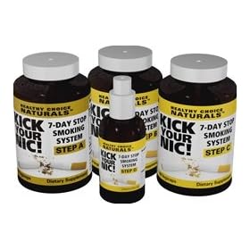 Kick Your Nic! Quit Smoking Forever in 7 Days - Guaranteed to Work or Your Money Back - All Natural - Kit Contains 4 Bottles Including 2 Fl Oz Spray