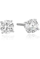 IGI-Certified 14k White Gold Round Cut Diamond Stud Earrings (3/4 cttw, H-I Color, SI2-I1 Clarity)