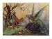Avenant Confronts a Fearsome Dragon Art Giclee Poster Print by Warwick Goble, 12x9