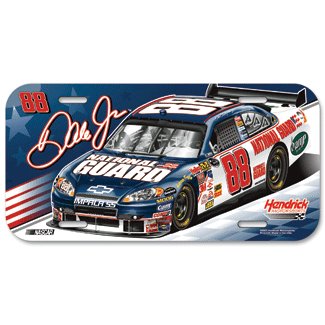 #88 Dale Earnhardt Jr Vinyl National Guard License Plate w/Car