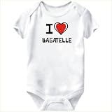 Baby Bodysuit White I love Bagatelle  Sports