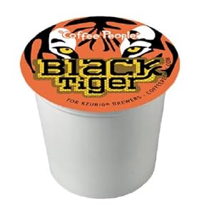 Coffee People Black Tiger Dark Roast, K-Cup for Keurig Brewers