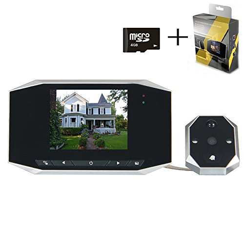 digitsea® motion detection security automatic door bell peephole camera / night vision / video recording with 3.5 inches TFT LCD screen