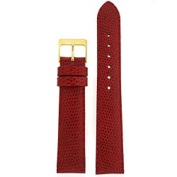 Watchband Genuine Lizard Red 16mm