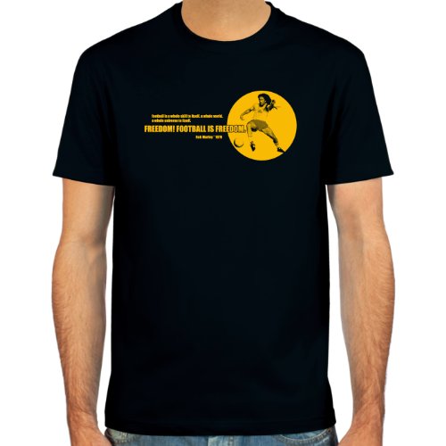 T-Shirt Bob Marley ::: Farbauswahl: schwarz, oliv oder navy ::: Größen: S-XXL ::: Fußball-Kult