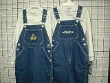 Girls Sizes 4/ 5/ 6/ 6X Denim Embroidered Bib Pocket Overall 2 Piece Set. (Prepack=24 Sets Assorted Sizes/Emb. Designs, Each $8.00)