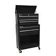 HOMAK BK07062400 Home Owner's Combo Top Chest/Roller Cabinet Combo Black