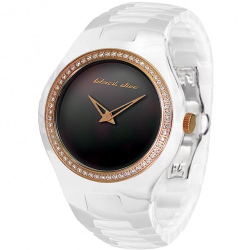 Black Dice 'Showgirl' White Ceramic Ladies Watch - BD-051-04 