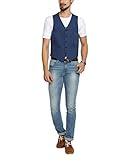 SUITLTD Blue Textured Cotton blend Waistcoat RS.599.00 (80.00% Off) - Amazon