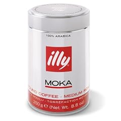 Illy Moka Ground Coffee - Medium Roast, Dose mit silber / roter Banderole, 1er Pack (1 x 250g Dose)