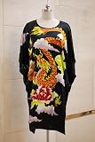 Chinese Classical Dragon Loose Sleeves Sleeping Robe---Black
